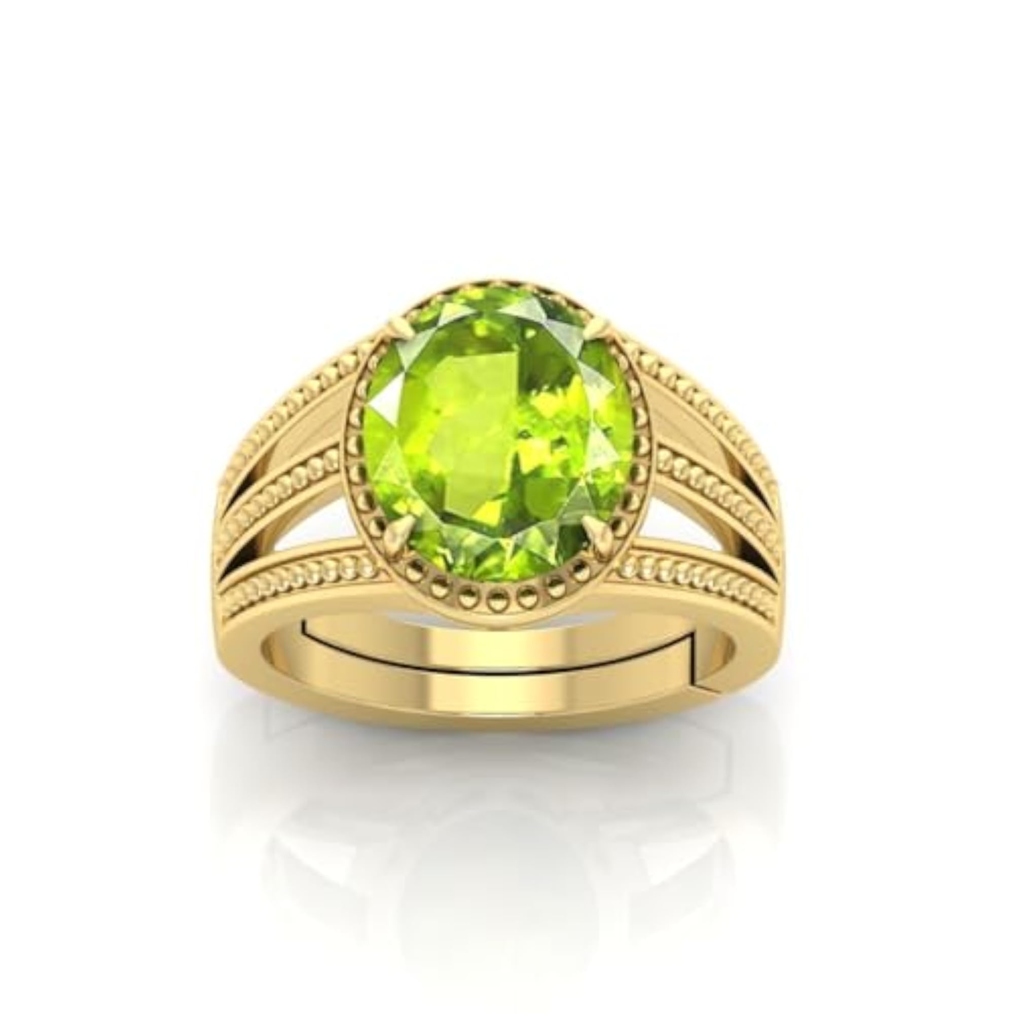 7.25 Ratti Green Peridot Adjustable Ring